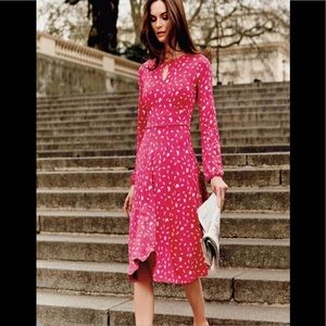 Boden Pink Long Sleeve Dress